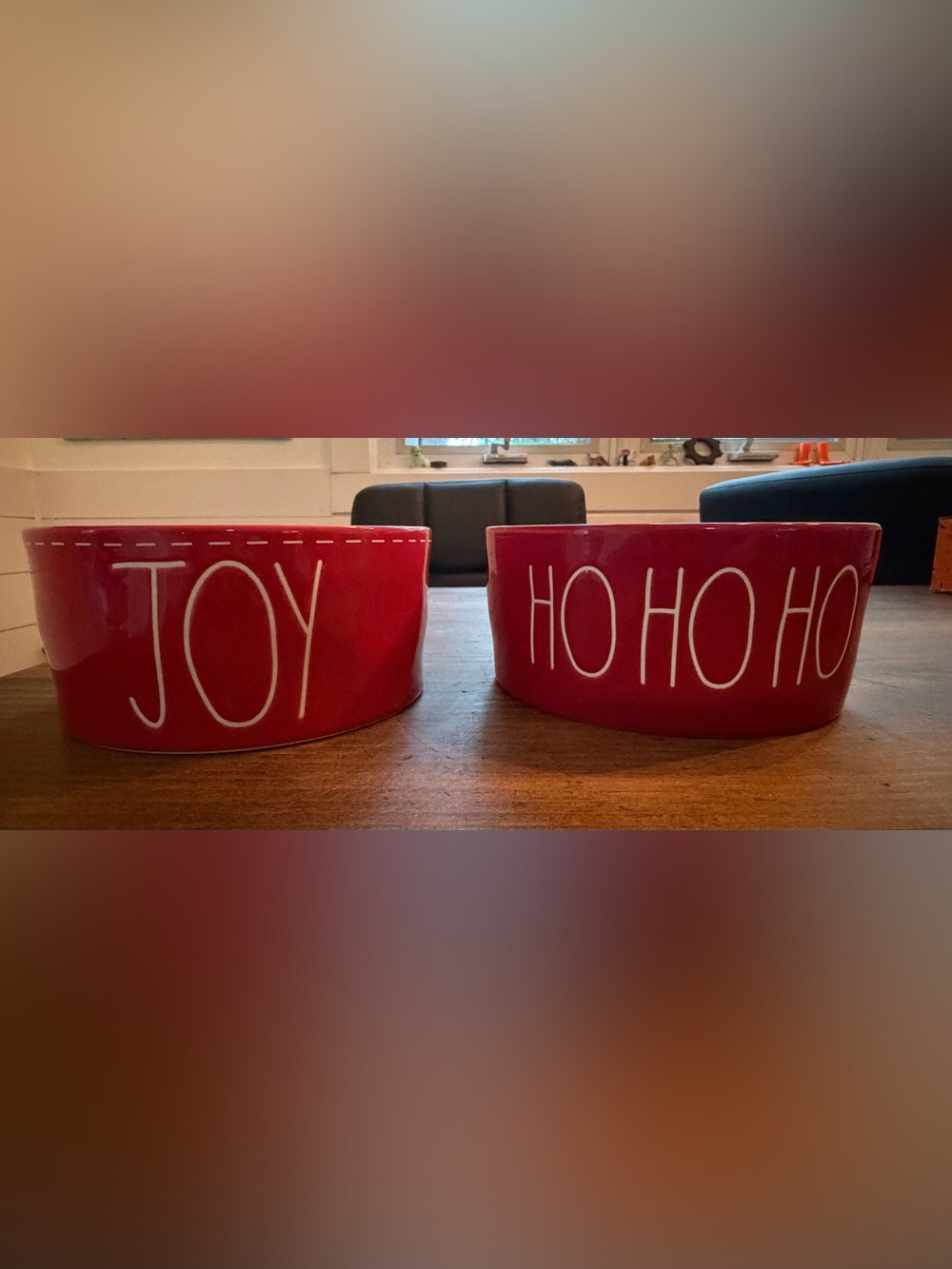 Rae Dunn 6” holiday pet bowls
